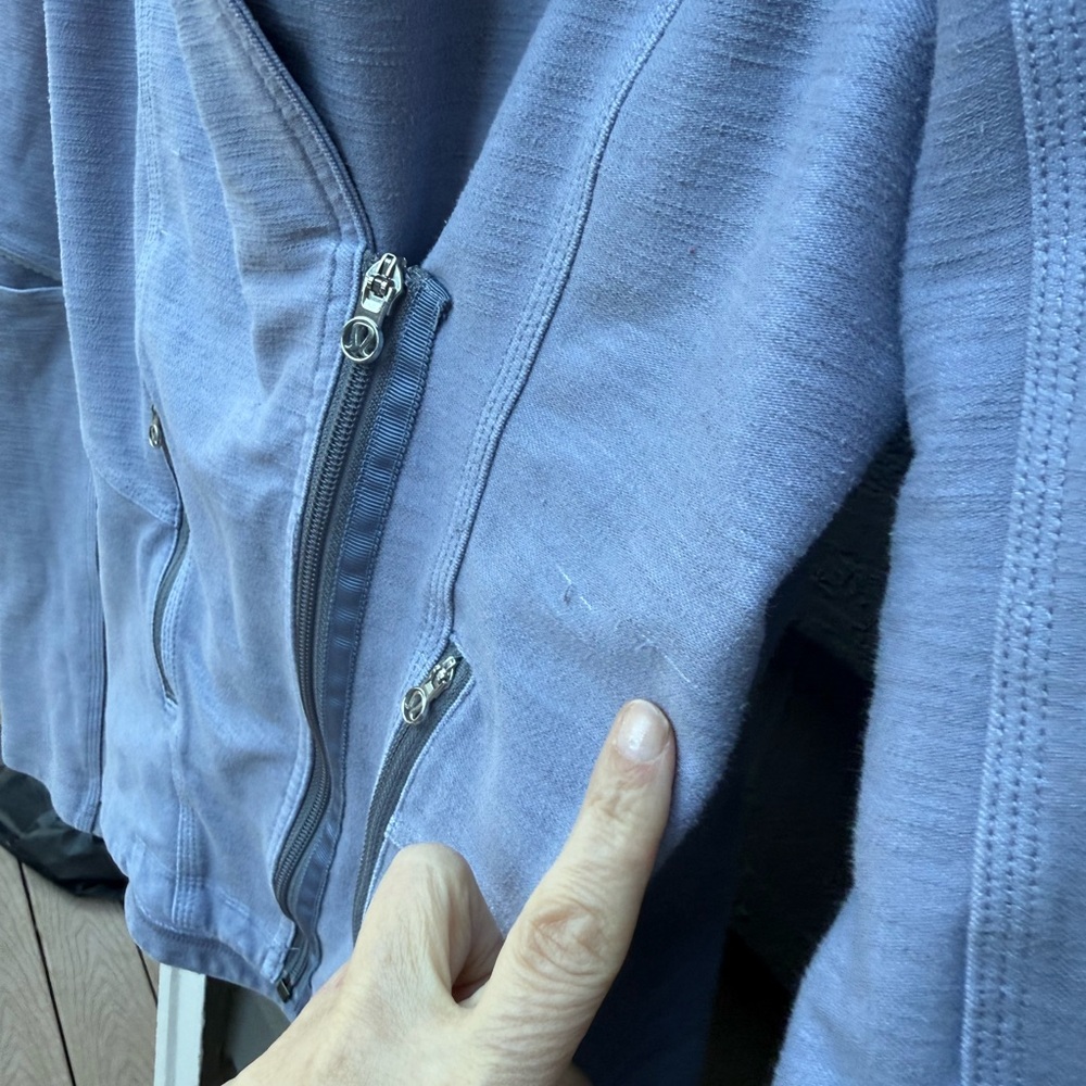 Lululemon Blazer Moto Jacket Convertible Fossil Fitted in Gray Peplum Size 8 - Picture 7 of 11